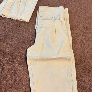 Light Wash Denim Corset & high waisted Pants Set – Size S